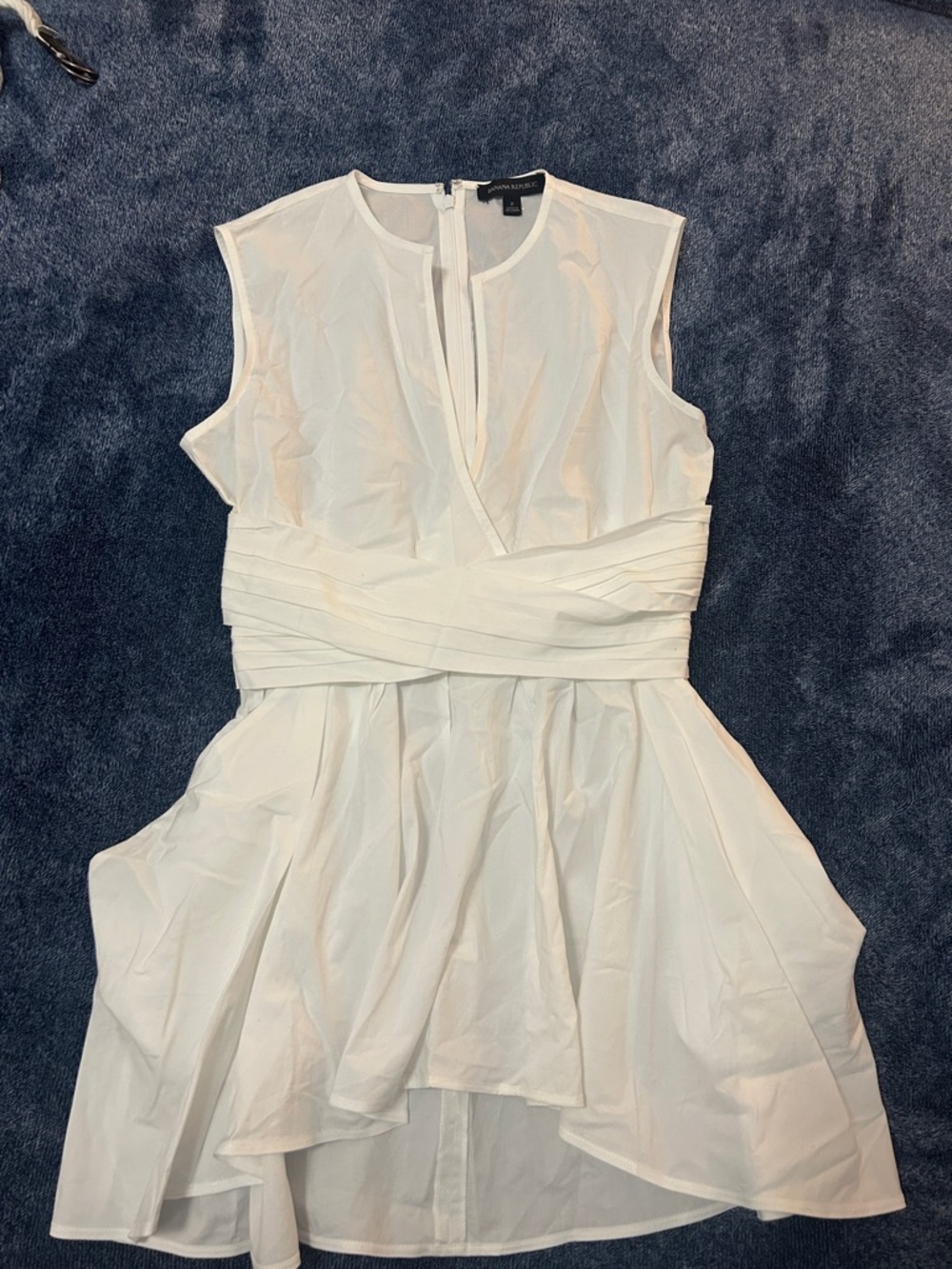 NWOT Banana Republic White High-Low peplum Sleeveless top